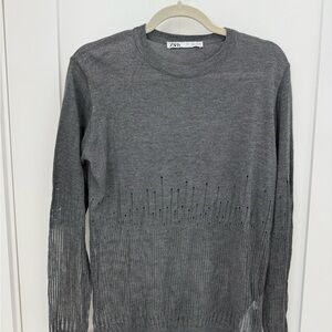 Zara Charcoal Knit Pullover
